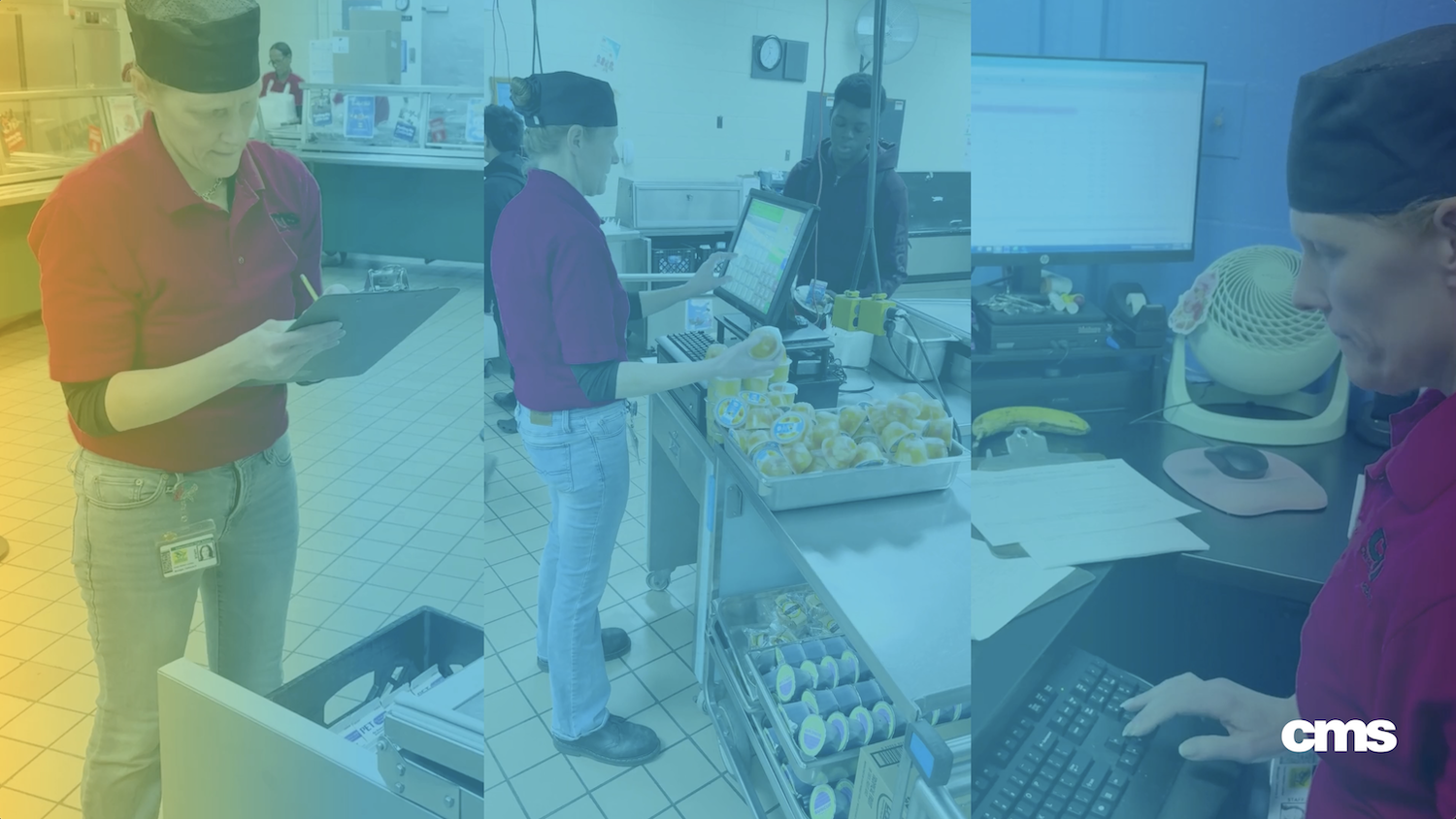   Cafeteria Manager at Independence High School conducts her busy day feeding over 1000 students